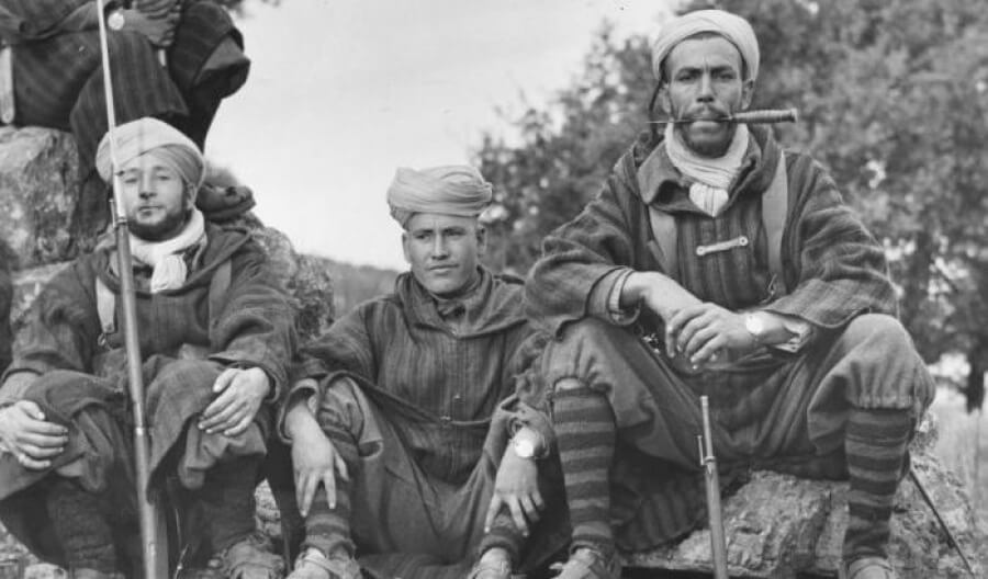 Atrocidades de los soldados coloniales franceses en Italia